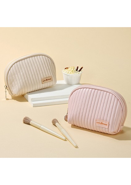 Kadınlar Için Küçük Yarım Daire Kek Kozmetik Çantası Kozmetik Saklama Çantası (Yurt Dışından) modelleri