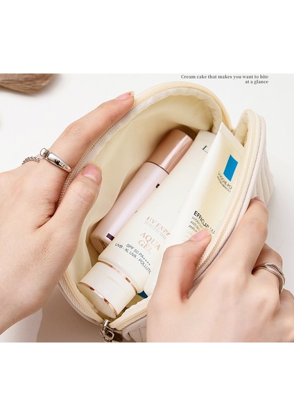 Kadınlar Için Küçük Yarım Daire Kek Kozmetik Çantası Kozmetik Saklama Çantası (Yurt Dışından) fırsatları