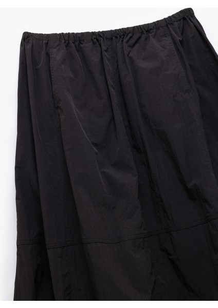 Beli Bağcıklı Rahat Kesim Uzun Balon Etek indirimleri