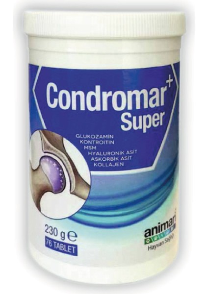 Condromar Super Köpekler İçin Glukozamin Tablet 76 adet 230 gr