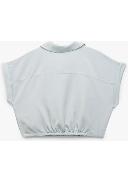 Düğme Detaylı Modal Karışımlı Kolsuz Crop Gömlek fiyatları