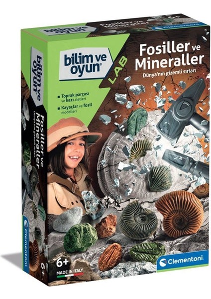 64336 Bilim ve Oyun - Fosiller ve Mineraller Kazı Seti