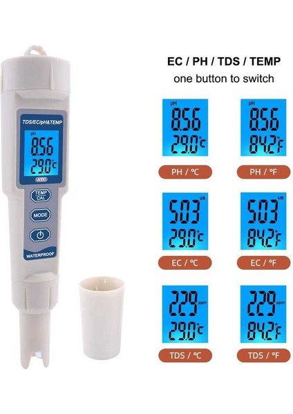 PH-3508 4'ü 1 Arada Ph Metre Tds Ec ve Sıcaklık Ölçer