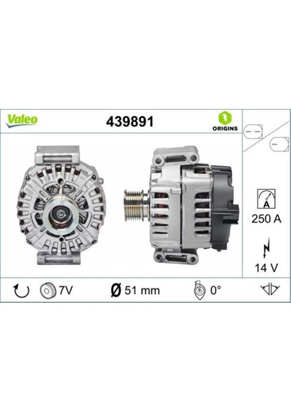 12V Alternatör Dinamo 250 A Mercedes Gle/gls