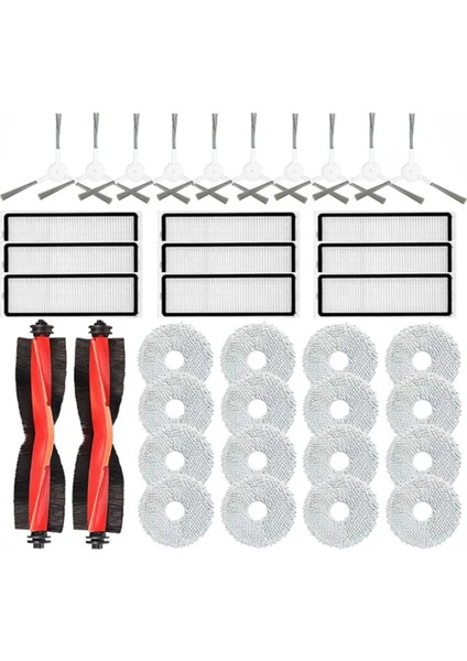 Xiaomi Robot Vakum X20+, X10+ / X20 Plus, X10 Plus Parçaları Ana Yan Fırça Hepa Filtre Paspas Bezi Aksesuarları (Yurt Dışından)