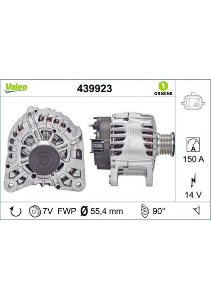 12V Alternatör Dinamo 150 A (Lın) Nıssan X-Traıl/qasqhaı-Opel Vıvaro-Renault Megane/talısman