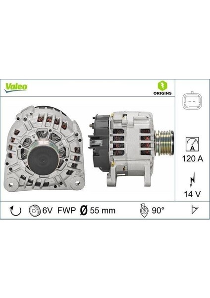 12V Alternatör Dinamo 120 A (L-Dfm) (4 Ayak) Dacıa Logan-Nıssan Mıcra-Renault Clıo/kangoo