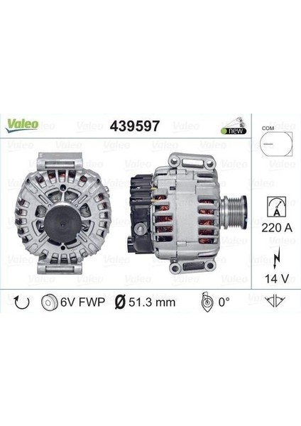 12V Alternatör Dinamo 220 A (Lın2) Mercedes Sprınter 2006