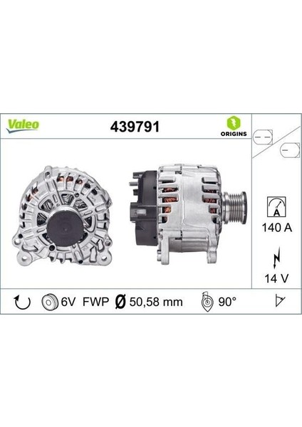 12V Alternatör Dinamo 140 A (Lın2) Audı-Seat-Skoda-Vw