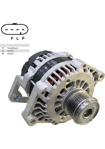 12V Alternatör Dinamo Delco Tipi 120 A (2-Fiş) (F-L) Chevrolet Captıva 2.0 D-Opel Antara 2.0 Cdtı