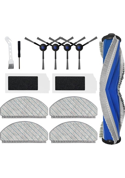 Ecovacs Deebot N20 Plus /N20 /N20 Pro Plus Elektrikli Süpürge Yedek Parçaları Için 13 Adet Silindir Yan Fırça Filtre Paspas Bezi (Yurt Dışından)