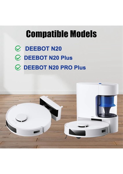 Ecovacs Deebot N20 Plus /N20 /N20 Pro Plus Elektrikli Süpürge Yedek Parçaları Için 13 Adet Silindir Yan Fırça Filtre Paspas Bezi (Yurt Dışından)