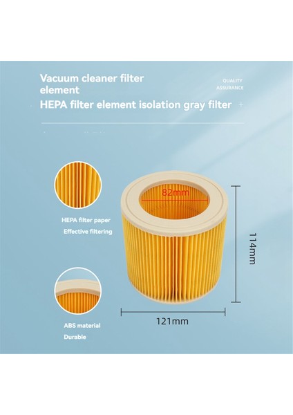 Karcher A2004/A2054/A2204/A2656 Elektrikli Süpürge Aksesuarları Için 6 Adet Filtre ve 6 Adet Elektrikli Süpürge Kilidi (Yurt Dışından) fırsatları