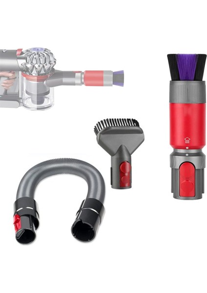 Dyson V7/V8/V10/V11/V15 Elektrikli Süpürge Aksesuarları Uzatma Esnek Hortumu Için 4 Adet Kalıntı Bırakmayan Toz Fırçası Hortumu Seti (Yurt Dışından) fiyatları