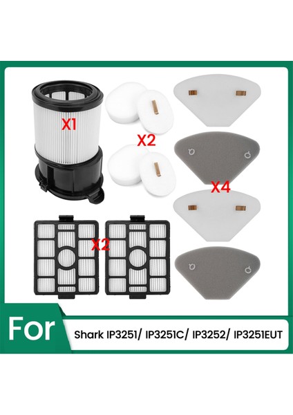 Shark IP3251/IP3251C/IP3252/IP3251EUT Elektrikli Süpürge Filtresi ve Filtre Pamuklu Baz Istasyonu Filtresi Için Yedek Parça (Yurt Dışından)