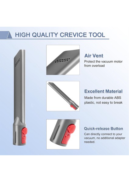 Dyson V15 V12 V8 V11 V10 V7 Absolute Detect Kablosuz Elektrikli Süpürge Ataşmanı Için Dar Alan Temizleme Aleti + Esnek Uzatma Hortumu Seti (Yurt Dışından)