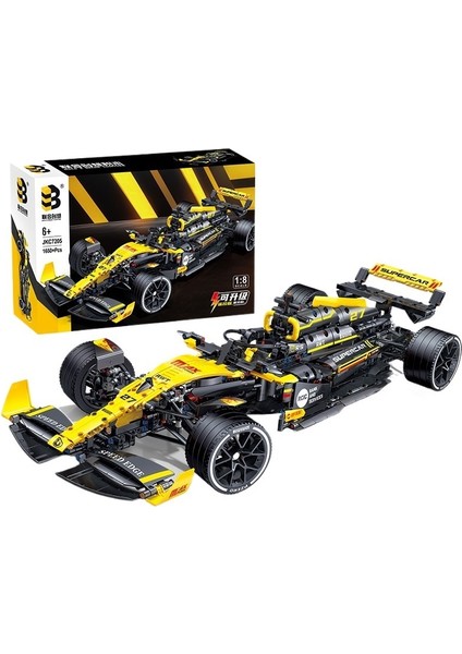 Spor Araba 1:8 F1 Yarış Arabası Modeli Montaj Eğitim Yapı Taşı Oyuncakları (Yurt Dışından)
