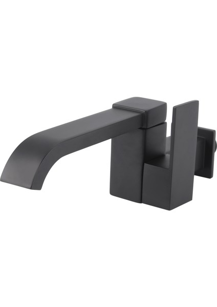 Banyo Lavabo Musluğu Duvara Monte Soğuk Su Küvet Şelale Musluk Lavabo Paspas Havuz Musluğu -Siyah (Yurt Dışından) fiyatları