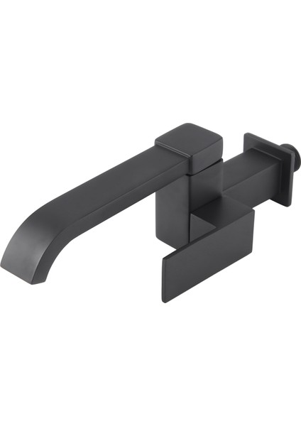 Banyo Lavabo Musluğu Duvara Monte Soğuk Su Küvet Şelale Musluk Lavabo Paspas Havuz Musluğu -Siyah (Yurt Dışından) modelleri