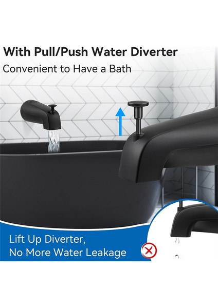 E531D-1F-62 Için Banyo Küvet Musluğu, Duş Yönlendiricili 1/2 Inç IPS Iç Dişli Küvet Musluğu (Yurt Dışından) modelleri