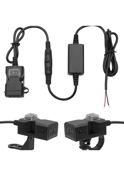 Çakmak 9-90V Evrensel USB Soket Fişi Su Geçirmez Çift Şarj Cihazı Otomatik Adaptör Anahtarlı (Yurt Dışından) modelleri