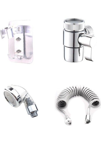 Banyo Musluğu Genişleticisi Harici Duş Lavabo Musluğu Su Bölücü Esnek Küçük Nozul Seti Saç Yıkama Için (Yurt Dışından)