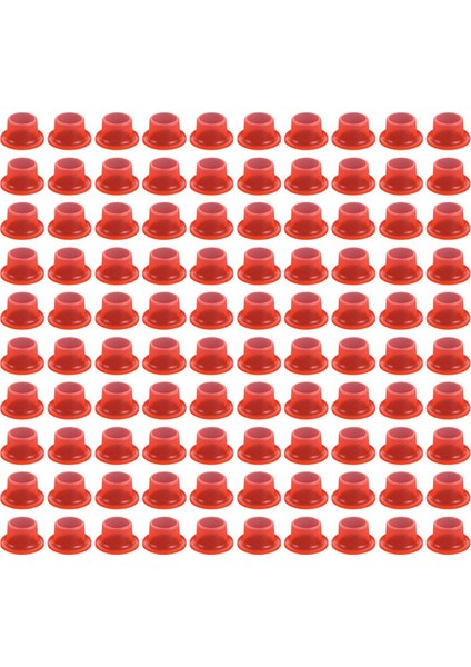 Musluk Sızdırmazlık Contası Boru Hortumu Silikon Sıhhi Tesisat Tıkacı Sızıntıyı Önler Şeffaf Kırmızı 50 Adet (Yurt Dışından)