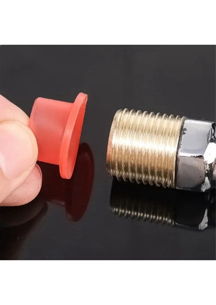 Musluk Sızdırmazlık Contası Boru Hortumu Silikon Sıhhi Tesisat Tıkacı Sızıntıyı Önler Şeffaf Kırmızı 50 Adet (Yurt Dışından) fiyatları
