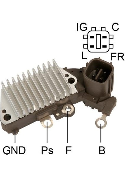 12V Alternatör Konjektörü Nıppon Denso Tipi (4 Fiş Dik Soketli) (Ig-C-Fr-L) Honda-Jaguar-Toyota