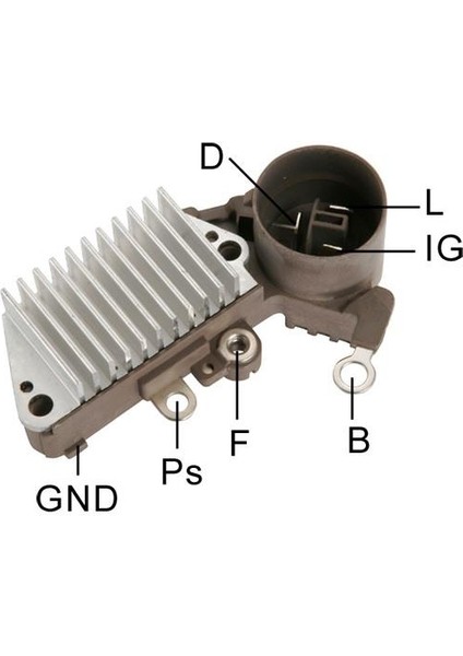 12V Alternatör Konjektör (3 Fiş Yuvarlak Soket) (D-Ig-L) Honda Cıvıc