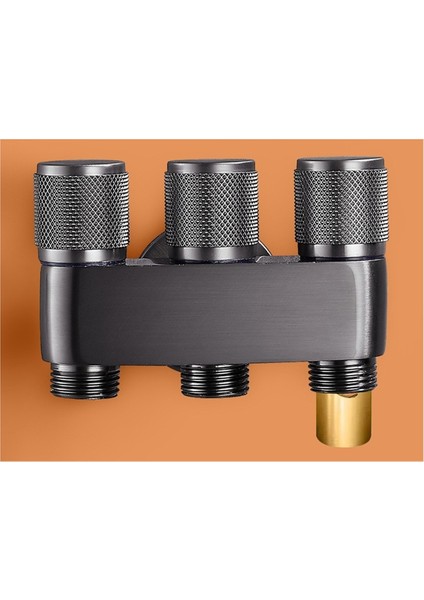 Pirinç Bir Giriş Üç Çıkış Kontrol Çamaşır Makinesi Krom/gri Musluk Üçgen Vana G1/3mini Gümüş (Yurt Dışından)