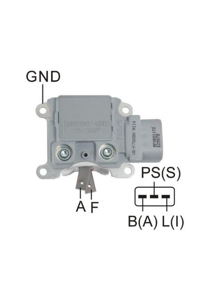 12V Kömürlü Konjektör Motorcraft Tipi (A-S-I) (3 Fiş Oval Soket) (Gri) Ford Ranger