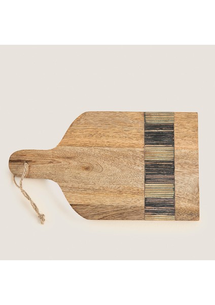 Sanian Sunum Tahtası 39X20 cm Natural-Lacivert