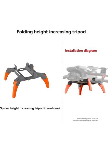 Katlanabilir Iniş Takımı Yükseltilmiş Bacak Desteği Koruyucu Mavic3/3cine Drone Aksesuarları, Gri (Yurt Dışından) modelleri