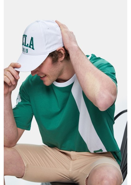 Keıth Yeşil Bisiklet Yaka Baskılı Oversize Erkek Tshirt fiyatları