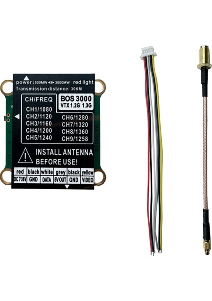 1.2g 1.3g 3W Vtx Yüksek Güç 3000MW 9 Kanallı Fpv Verici Pal/ntsc Rc Dıy Drone Için (Yurt Dışından)
