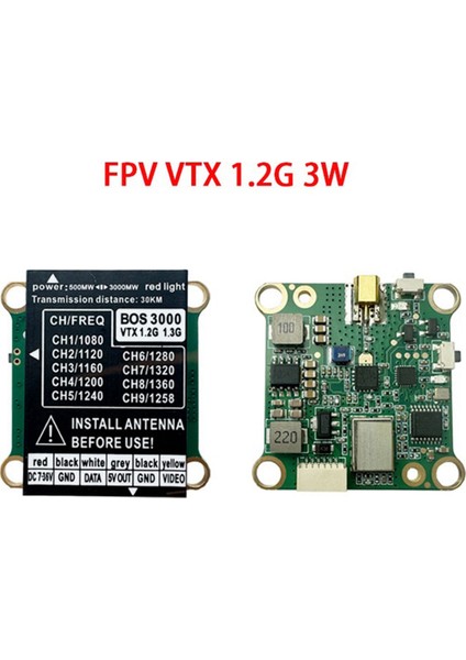 1.2g 1.3g 3W Vtx Yüksek Güç 3000MW 9 Kanallı Fpv Verici Pal/ntsc Rc Dıy Drone Için (Yurt Dışından)