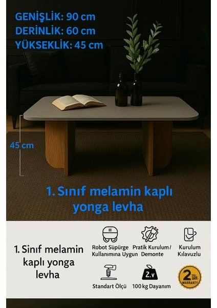 Rustik Modern Orta Sehpa Dekoratif Kolay Kurulum Estetik Küçük Salon Sehpası modelleri