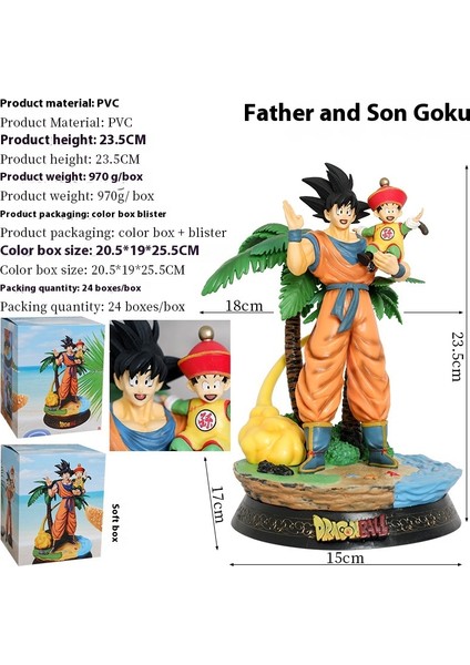 Yedi Dragon Ball Goku Baba ve Oğul Akını Oyun El-Do Modeli Süsler Heykel Hediyeler (Yurt Dışından) modelleri