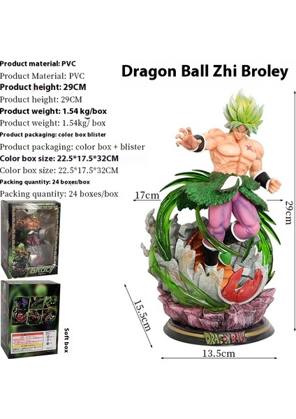 Yedi Dragon Ball Broli Saiyan Bloodline Uyanış Gelgit Oyun El-Do Modeli Süsler Heykel Hediye (Yurt Dışından) fırsatları