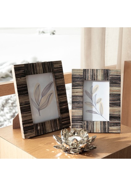 Sanian Fotoğraf Çerçevesi 18X23 cm Natural-Lacivert fiyatları