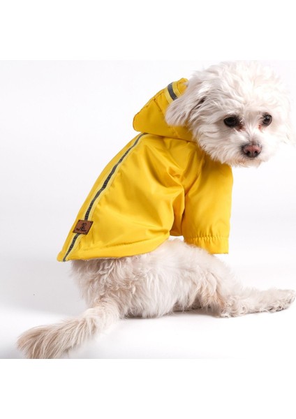 Köpek Kıyafeti Büyük Irk Sarı Bondit İçi Kürkli Kapüşonlu Mont Yağmurluk fırsatları