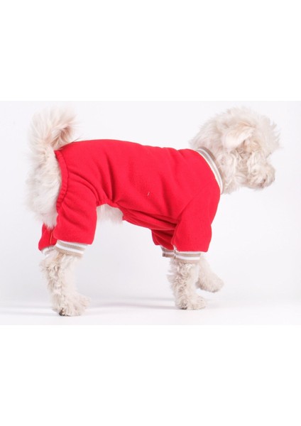 Köpek Kıyafeti Polar Tulum Red Color