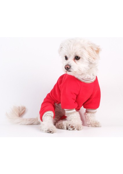 Köpek Kıyafeti Polar Tulum Red Color