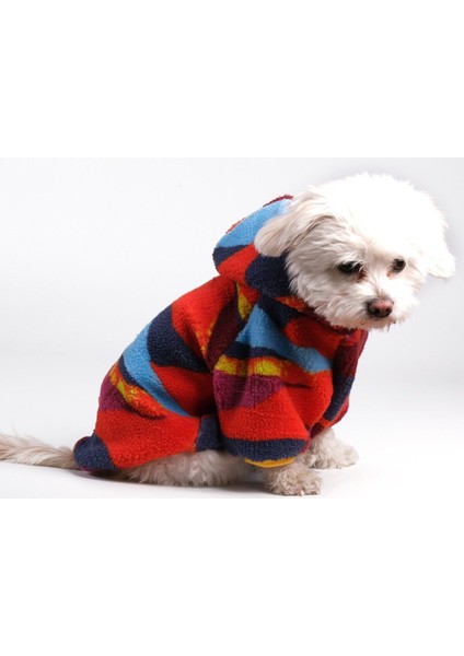 Köpek Kıyafeti Büyük Irk Wellsoft Kapüşonlu Sweat Turuncu Sarı Karışık