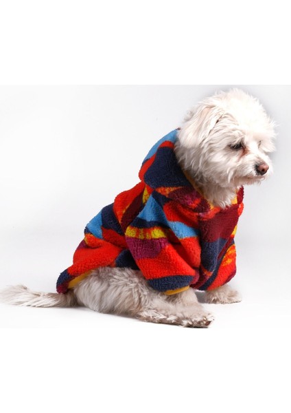 Köpek Kıyafeti Büyük Irk Wellsoft Kapüşonlu Sweat Turuncu Sarı Karışık