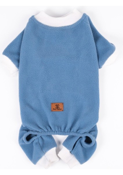 Köpek Kıyafeti Polar Tulum Light Blue