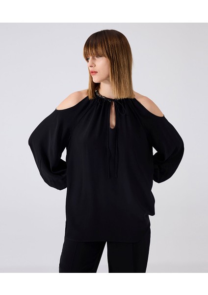 Işlemeli Cutout Bluz MW6240006005001