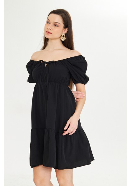 Beli Lastikli Buzgulu Poplin Elbise modelleri