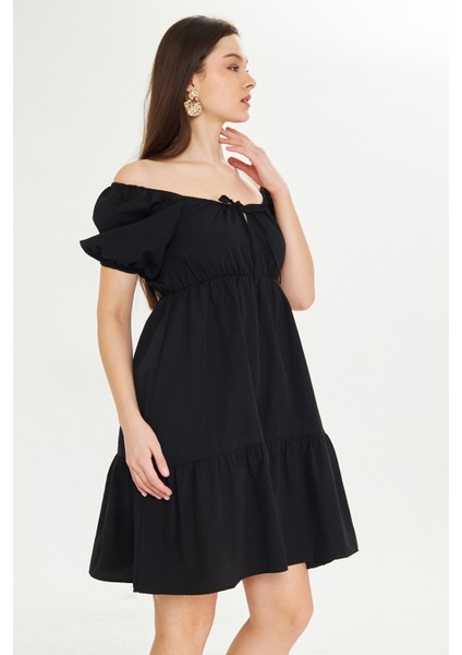 Beli Lastikli Buzgulu Poplin Elbise indirimleri